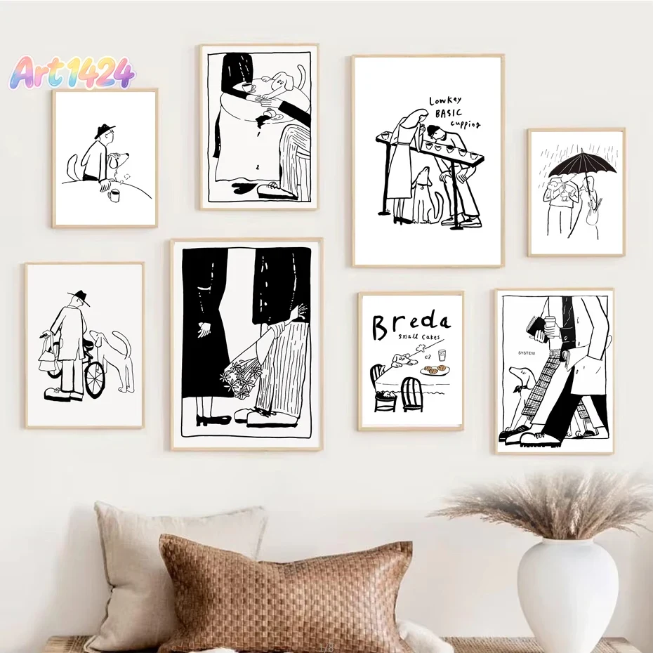 Korean Arts And Lifestyle - 1pc Poster Seni Minimalis Skandinavia Gaya