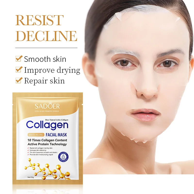 Sheet Mask Collagen - 50/30/20/10 Buah Masker Wajah Kolagen SADOER