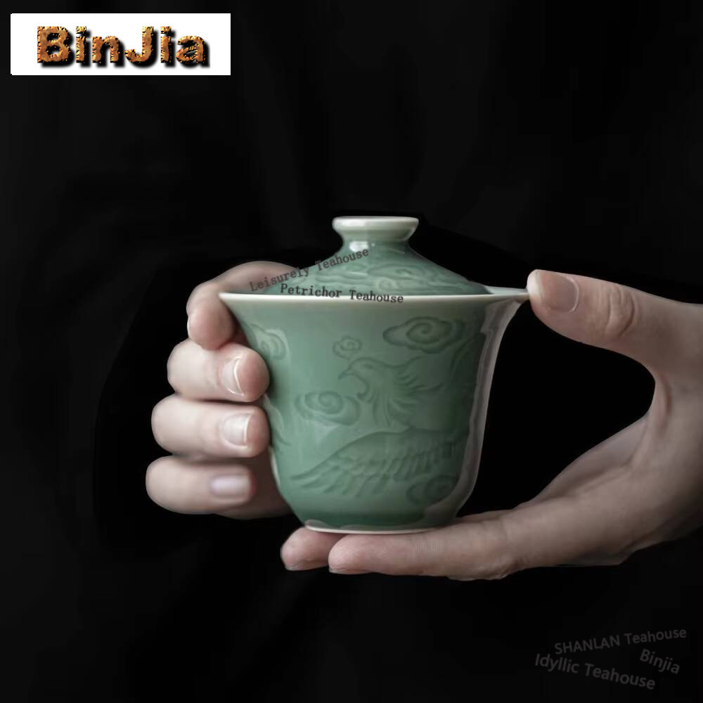 Celadon Ceramic Cup - 100ml antik Celadon tangan mengambil Gaiwan