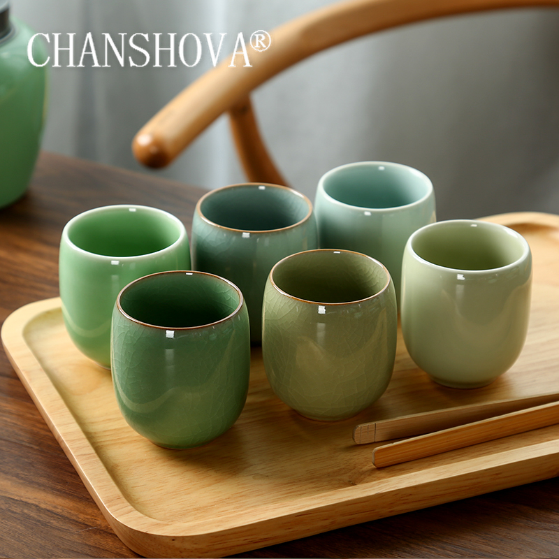 Celadon Ceramic Cup - Set cangkir teh porselen CHANSHOVA, gaya