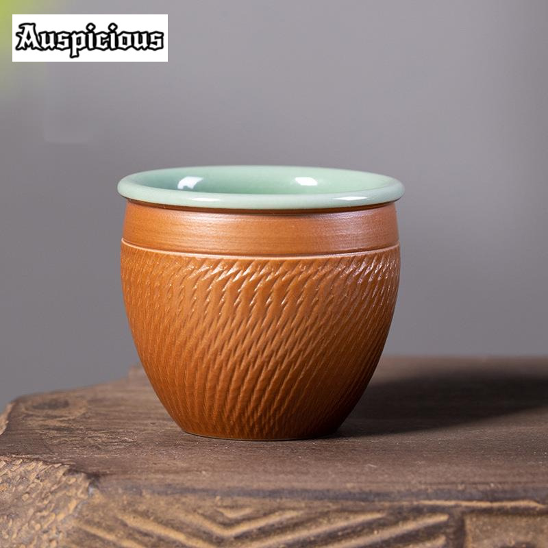 Celadon Ceramic Cup - 50ml pisau buatan tangan melompat keramik