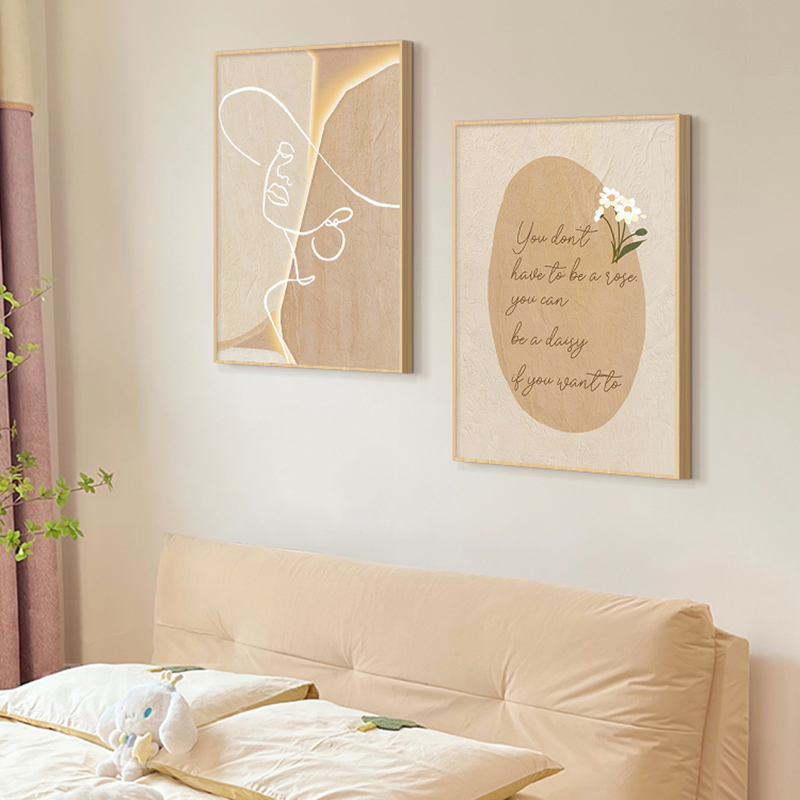 Lukisan Kanvas Seni Garis Abst - Korean Arts And Lifestyle ulasan dan harga