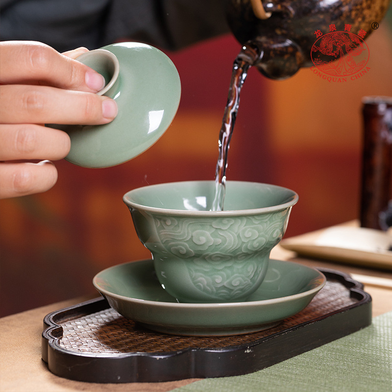 Cangkir Teh Celadon Gaiwan San - Celadon Ceramic Cup ulasan dan harga