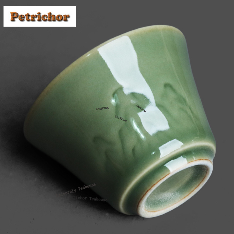 Set Cangkir Teh Celadon Relief - Celadon Ceramic Cup ulasan dan harga