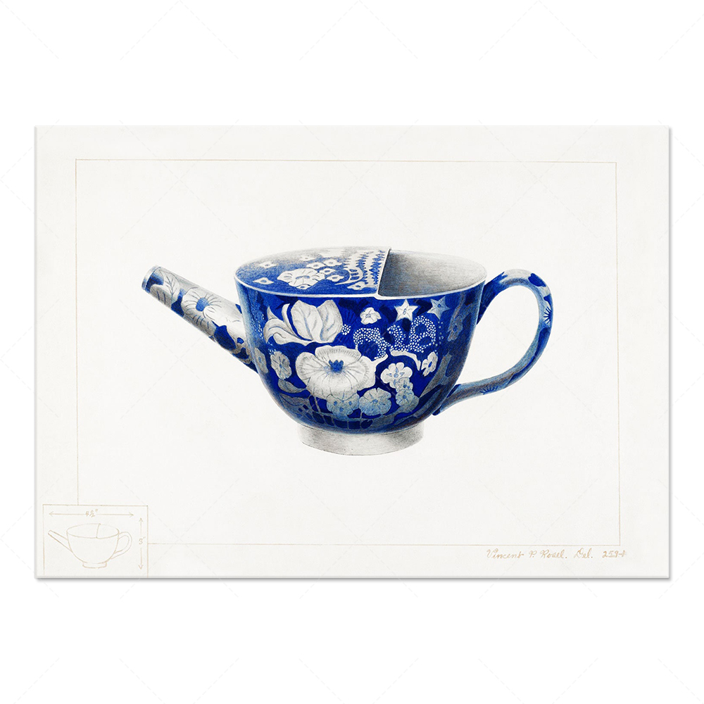 Vas Porselen Biru Dicetak Kore - Korean Arts And Lifestyle ulasan dan harga