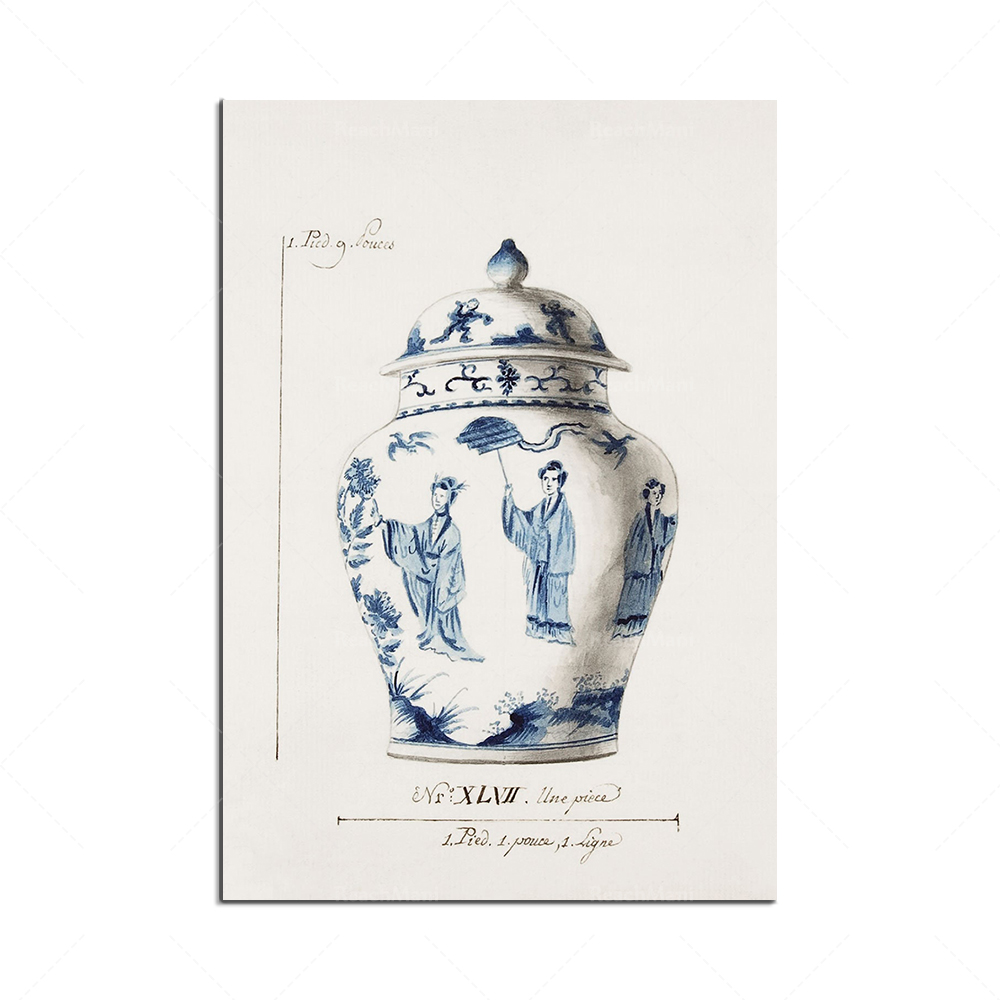 Vas Porselen Biru Dicetak Kore - Korean Arts And Lifestyle ulasan dan harga
