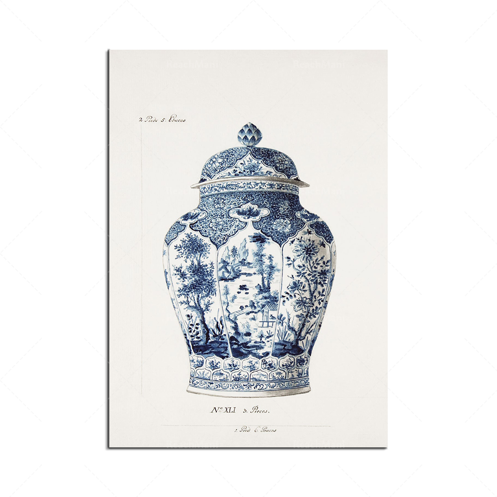 Vas Porselen Biru Dicetak Kore - Korean Arts And Lifestyle ulasan dan harga