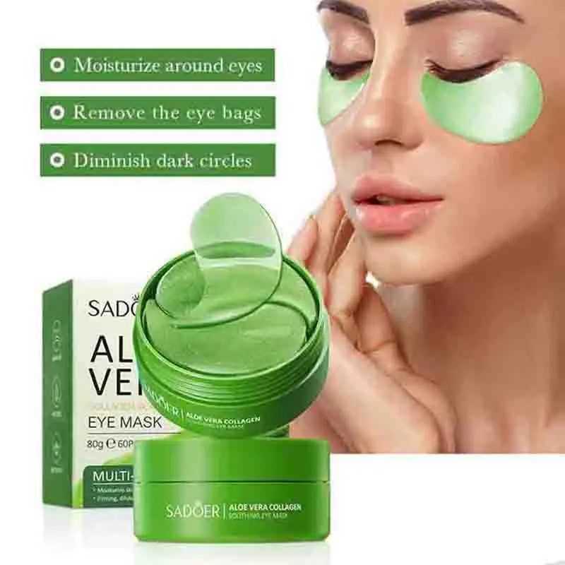 Masker mata kolagen Aloe Vera, - Sheet Mask Collagen ulasan dan harga
