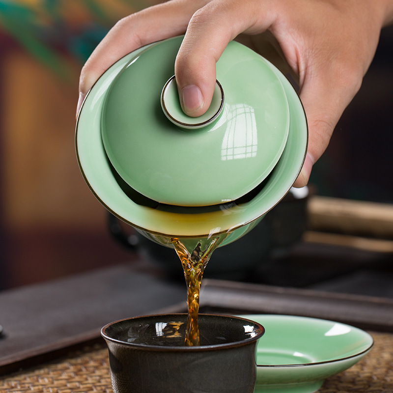 Set Gaiwan Celadon Berkualitas - Celadon Ceramic Cup ulasan dan harga