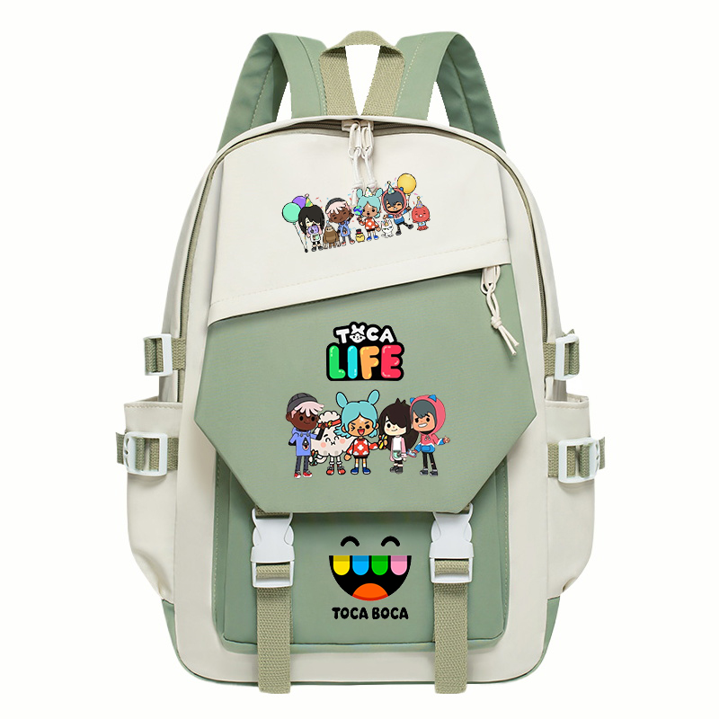 Toca Life World Print Backpack - Korean Student Lifestyle ulasan dan harga