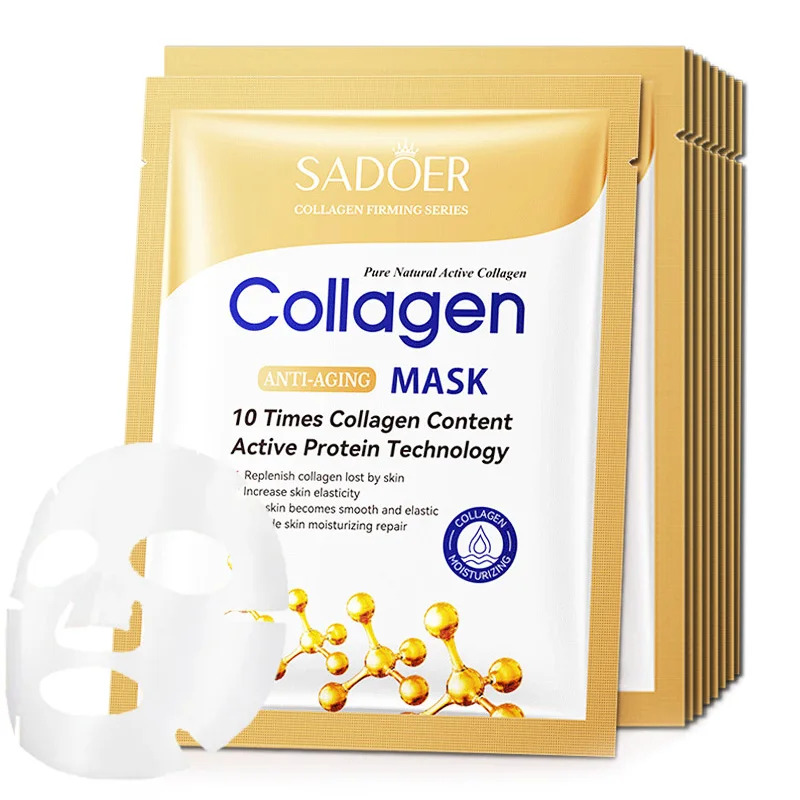 10 buah Masker Lembar Wajah Ko - Sheet Mask Collagen ulasan dan harga