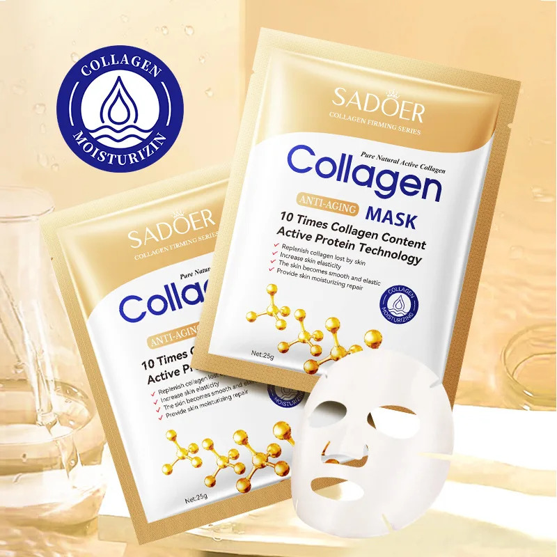 10 buah Masker Lembar Wajah Ko - Sheet Mask Collagen ulasan dan harga