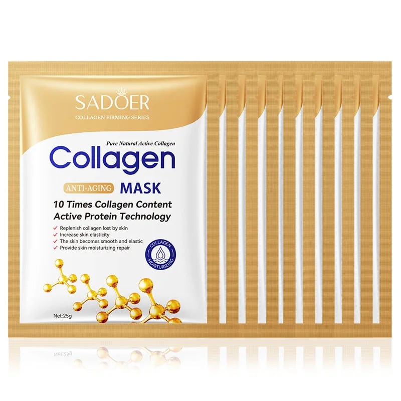 10 buah Masker Lembar Wajah Ko - Sheet Mask Collagen ulasan dan harga