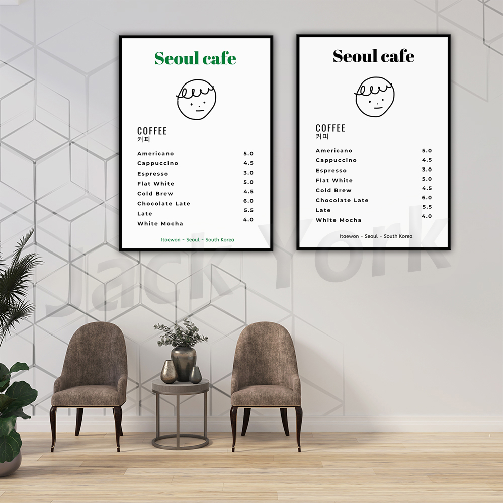 Seoul Cafe Poster Digital ceta - Korean Arts And Lifestyle ulasan dan harga