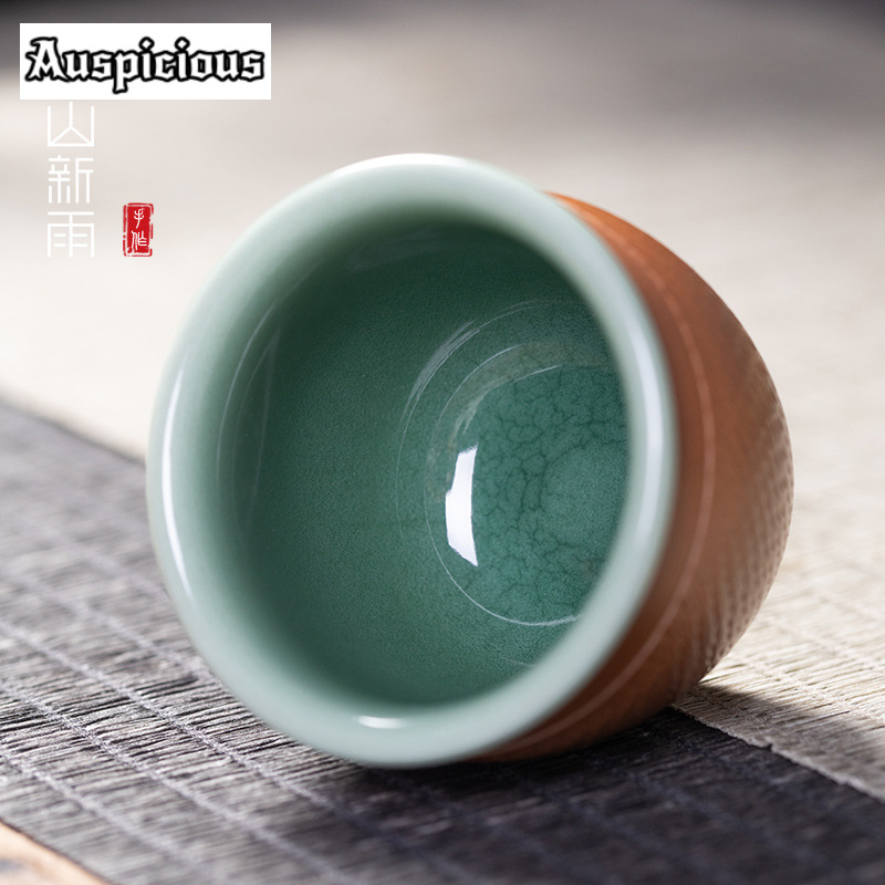 50ml pisau buatan tangan melom - Celadon Ceramic Cup ulasan dan harga