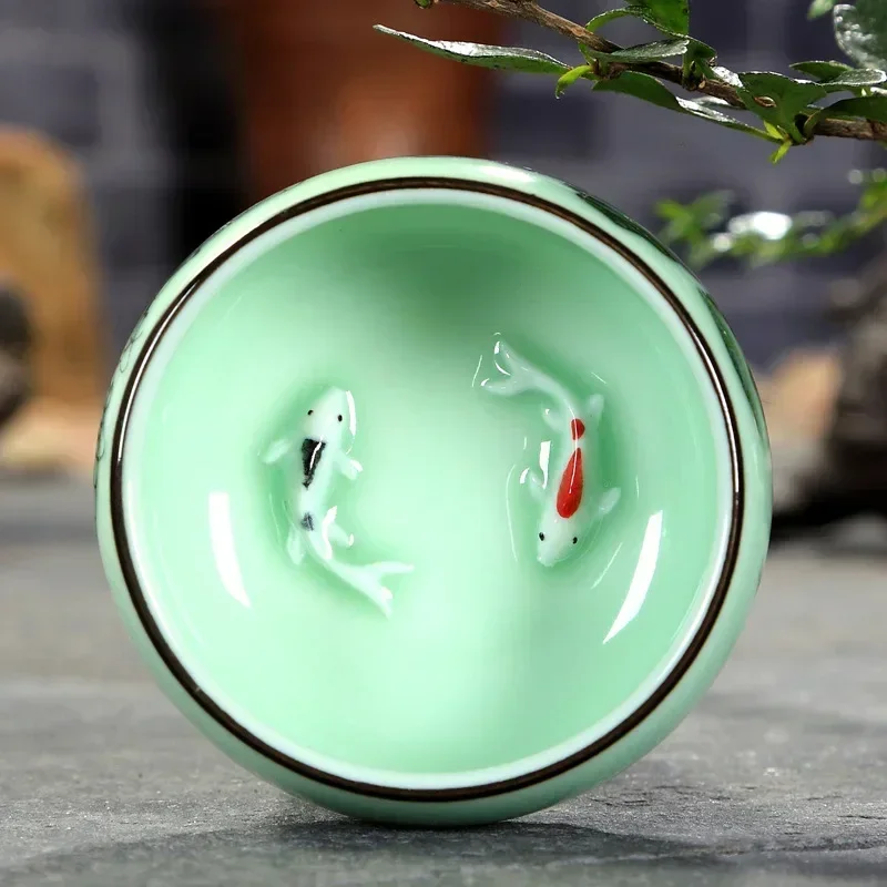 Cangkir Teh Keramik 1 Buah Cel - Celadon Ceramic Cup ulasan dan harga