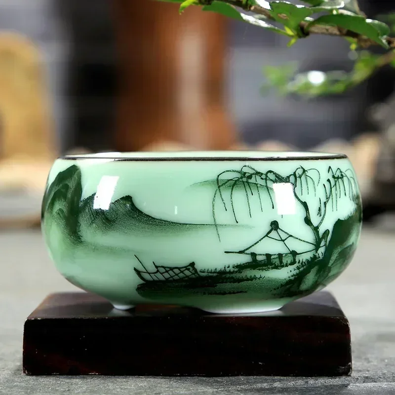 Cangkir Teh Keramik 1 Buah Cel - Celadon Ceramic Cup ulasan dan harga