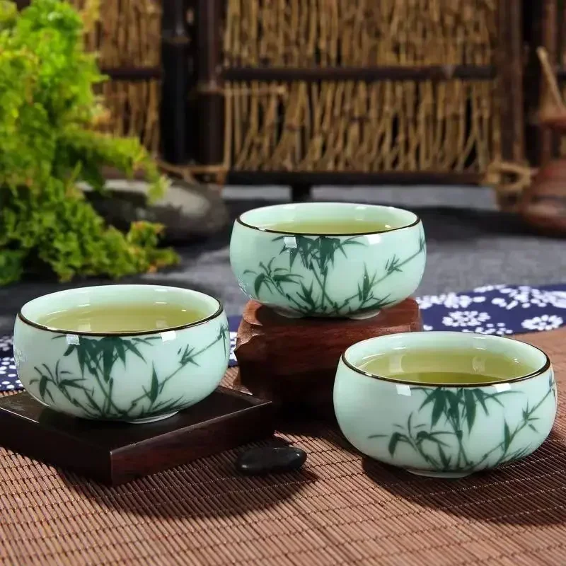 Cangkir Teh Keramik 1 Buah Cel - Celadon Ceramic Cup ulasan dan harga