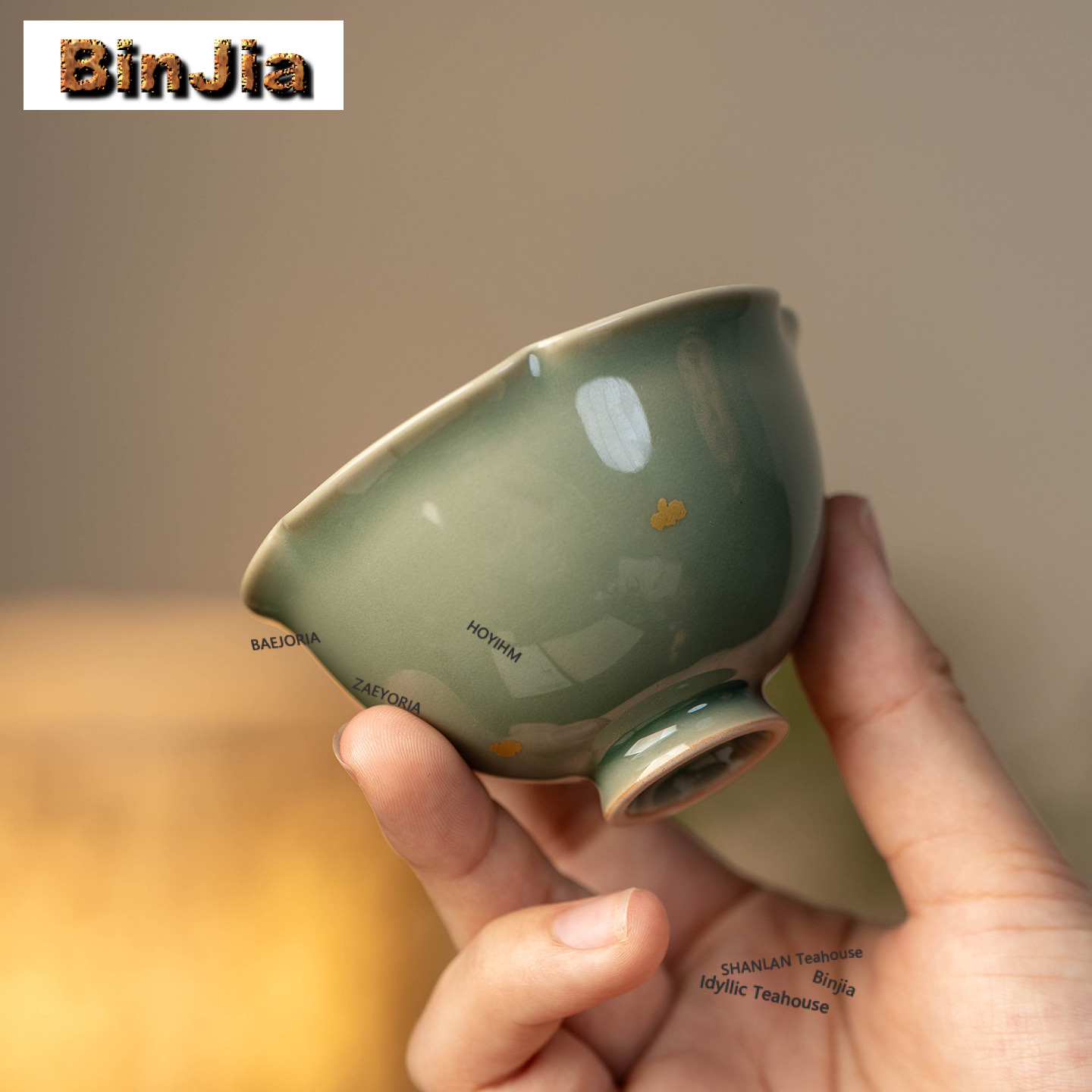 100ml Cangkir Teh Celadon Yue  - Celadon Ceramic Cup ulasan dan harga