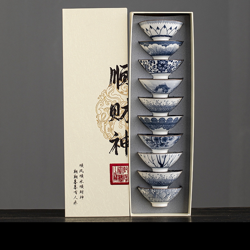 10pcs/kotak Cangkir Teh Porsel - Celadon Ceramic Cup ulasan dan harga